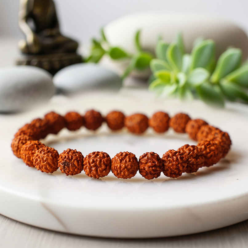 5 Mukhi Rudraksha Om Shanthi Bracelet for Spiritual Wear | Cycle Pure 5 Mukhi Rudraksha Om Shanthi Bracelet for Spiritual Wear | Cycle Pure