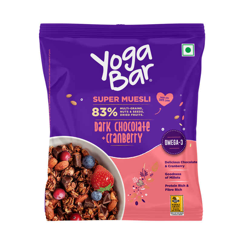 Yoga Bar Wholegrain Breakfast Muesli - Dark Chocolate and Cranberry Yoga Bar Wholegrain Breakfast Muesli - Dark Chocolate and Cranberry