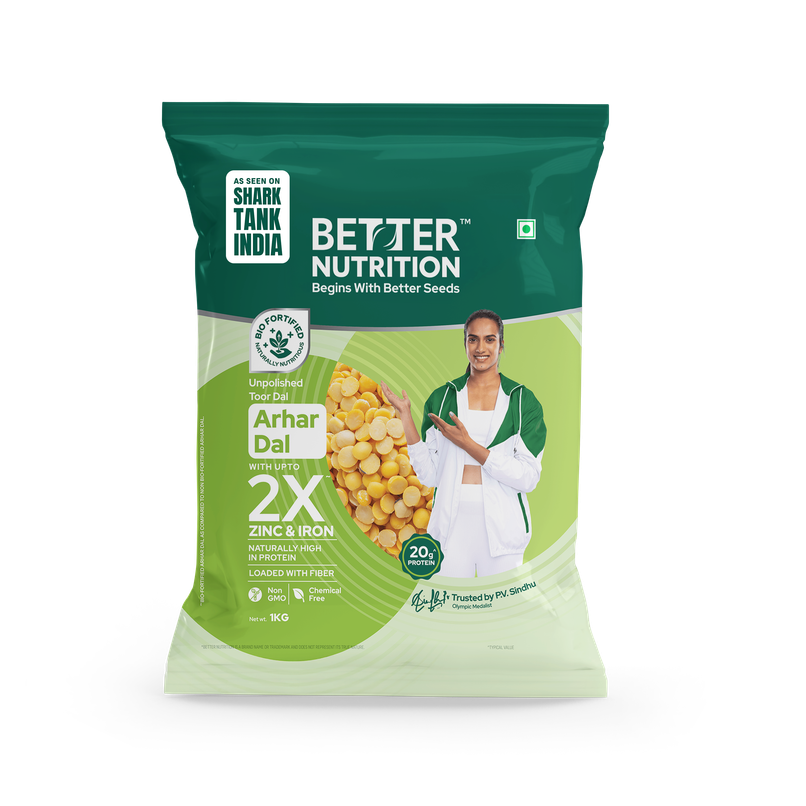 Better Nutrition Biofortified Arhar Dal | High Protein | Rich in Iron & Zinc Better Nutrition Biofortified Arhar Dal | High Protein | Rich in Iron & Zinc