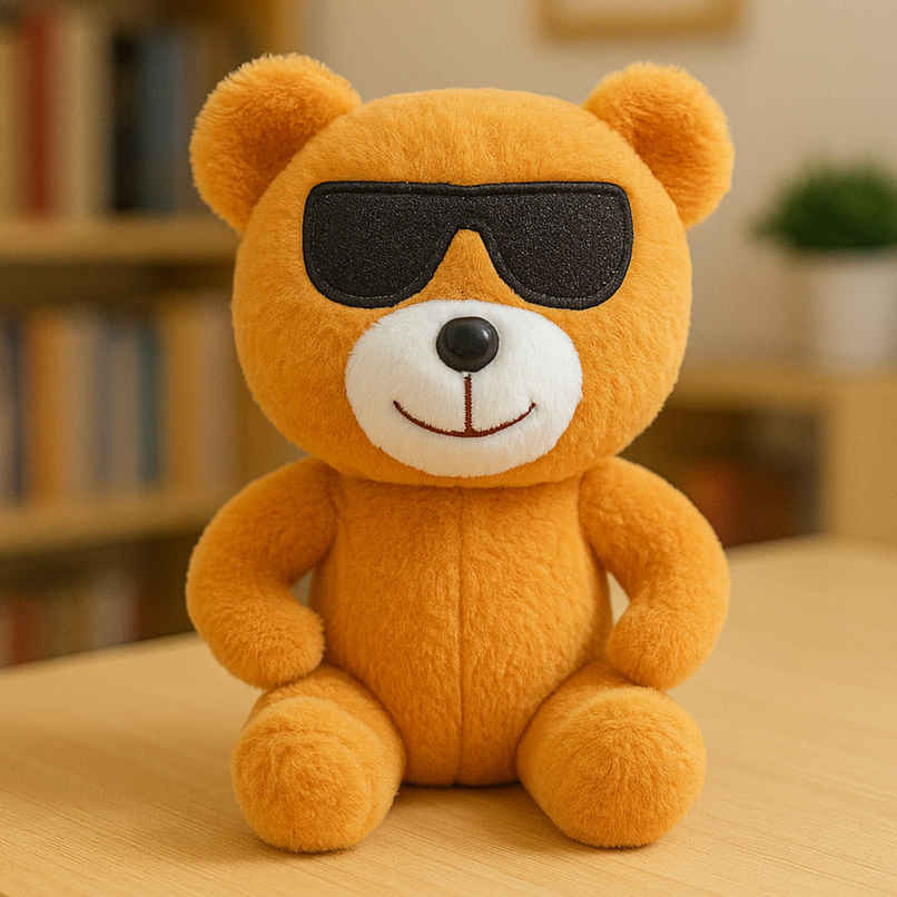 Spanker Cool Teddy Soft Toy with Sunglasses Cute Plush Bear for Kids | 21 cm Spanker Cool Teddy Soft Toy with Sunglasses Cute Plush Bear for Kids | 21 cm