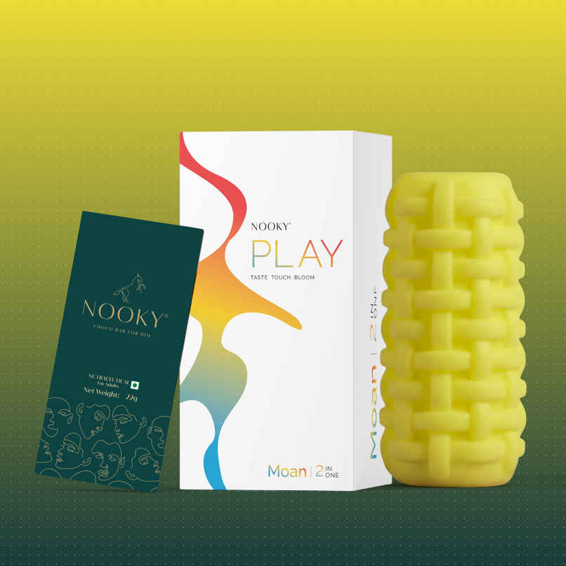 Nooky Moan 2 in 1 Intimacy Kit Mens Stroker and Aphrodisiac Chocolate