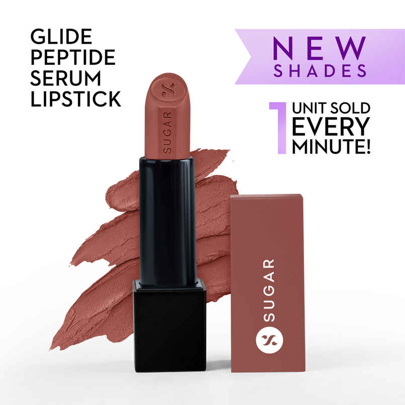SUGAR Cosmetics Glide Peptide Serum Lipstick | 08 Lisbon Latte SUGAR Cosmetics Glide Peptide Serum Lipstick | 08 Lisbon Latte