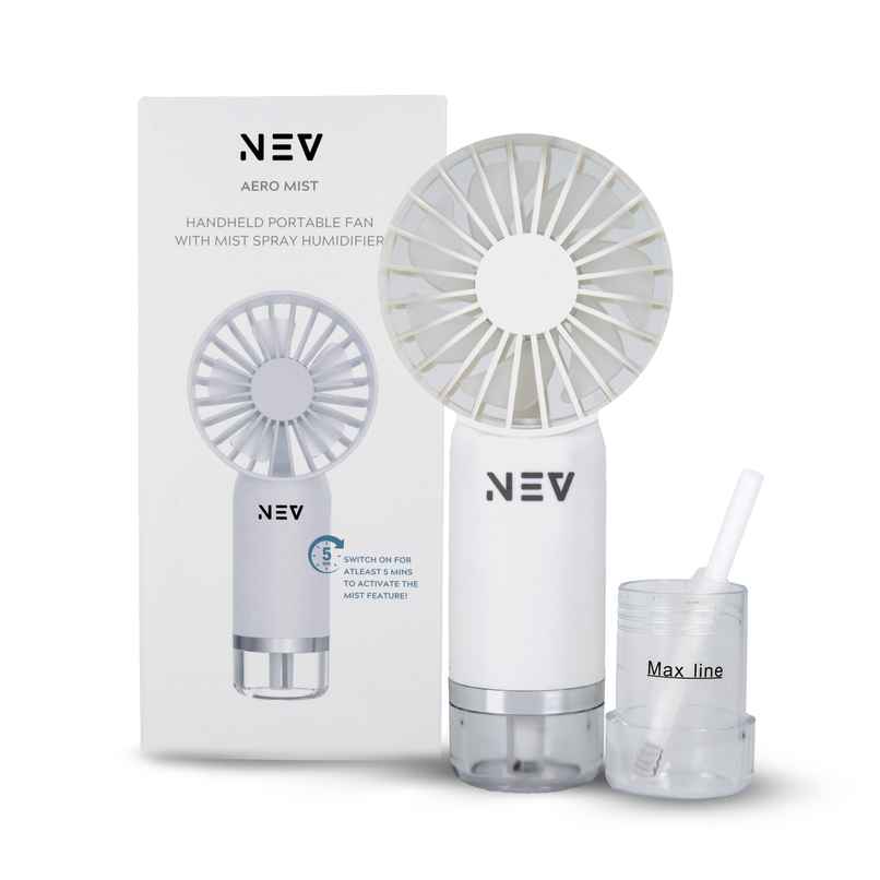 NEV Aero Mist Portable Fan with Mist Function | Handheld and Desktop | 500 mAh