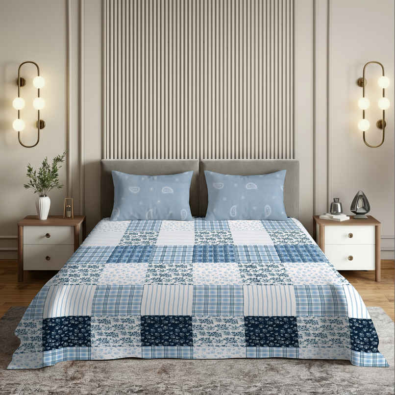 Dream Living 135 GSM King Bedsheet Set |275 x 275 cm| With 2 Pillow Covers