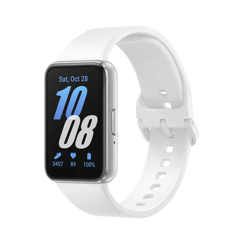 Samsung Galaxy Fit3 Silver 40mm AMOLED Aluminum Case Fitness Tracker with 13 Day Battery
