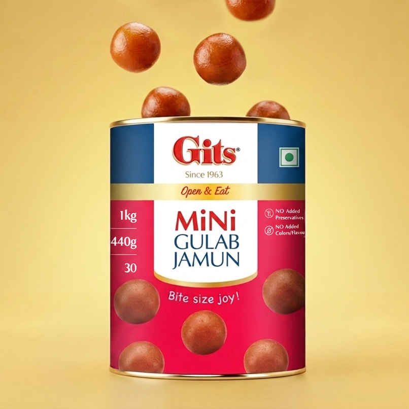 Gits MiNi Gulab Jamun Open & Eat Tin | Soft & Sweet Gits MiNi Gulab Jamun Open & Eat Tin | Soft & Sweet