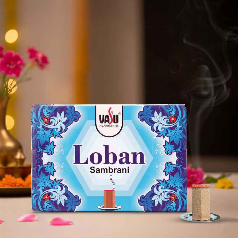 Pure Vasu Loban Stem Sambrani | Pack of 70 | Cycle