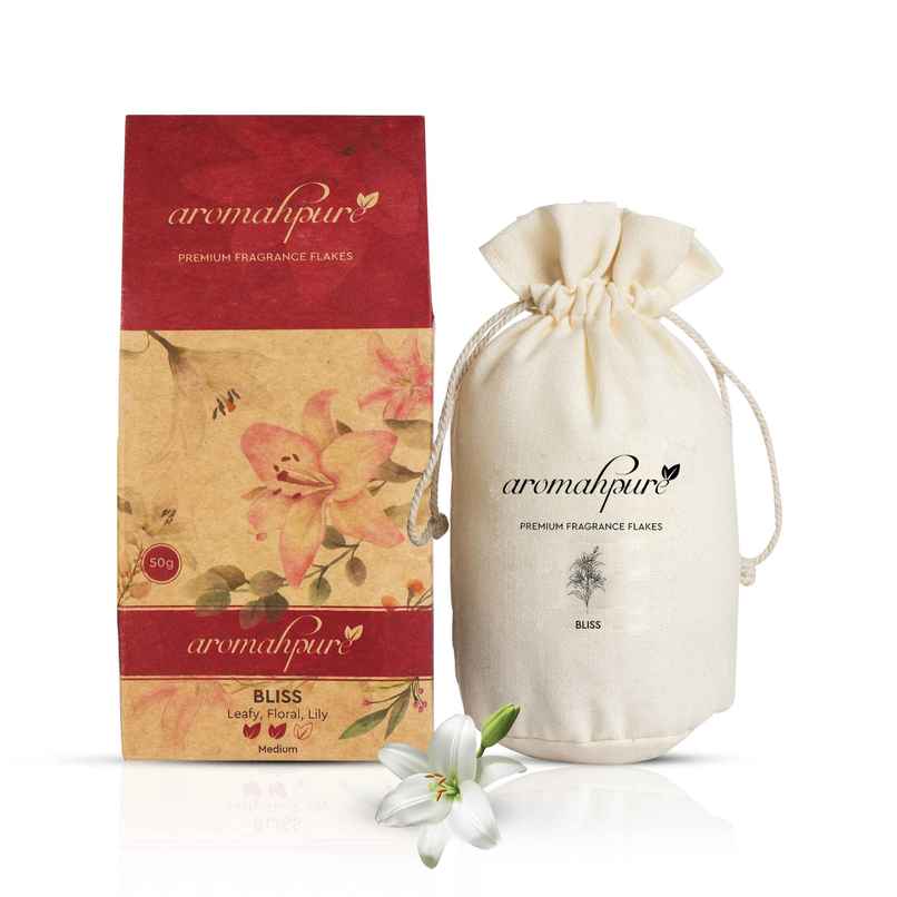 Aromahpure Premium Car Perfume Fragrance Flakes - Bliss - Floral Lilly | Last Upto 30 days