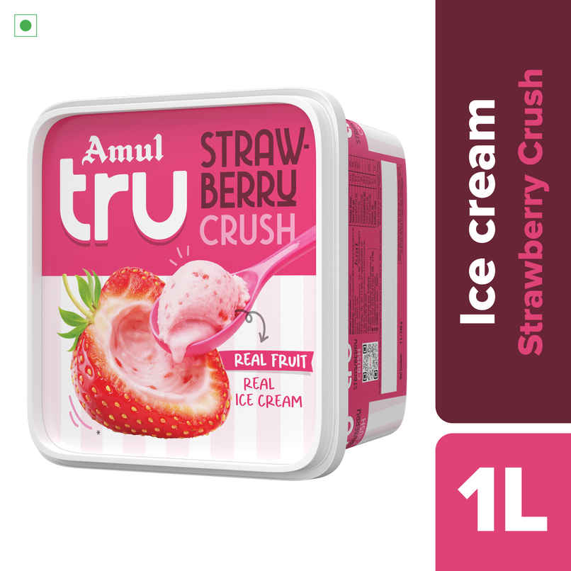 Amul Tru Strawberry Crush Ice Cream Tub