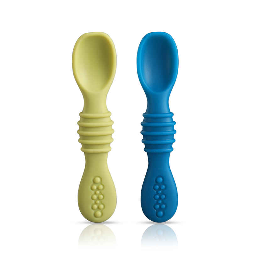 LuvLap Silicone Spoons for Baby Feeding and Led Weaning Feeding and Training Spoons