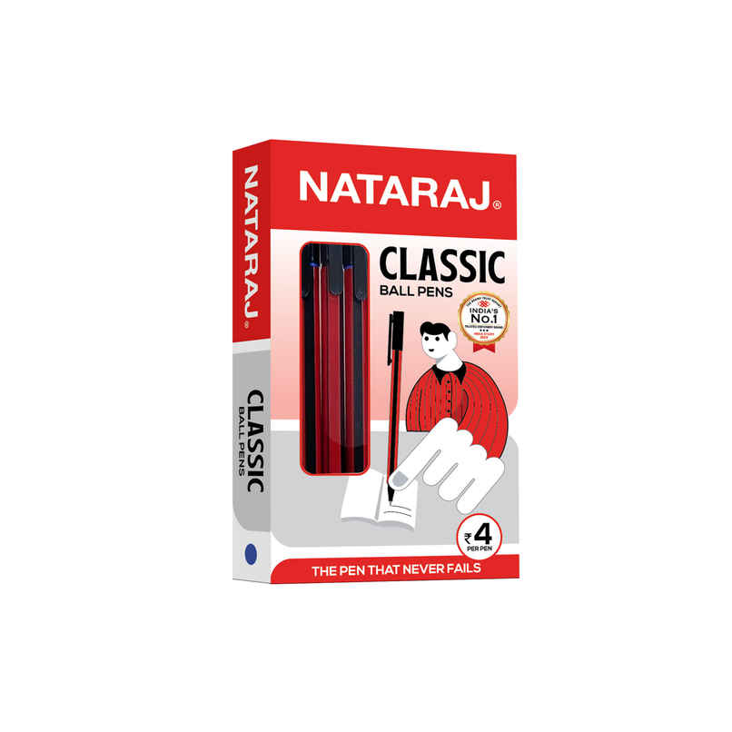 Nataraj Classic Ball Pen Blue Ink Pack Of 20 Pens