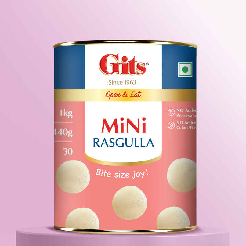 Gits Mini Rasgulla Can | Soft & Juicy Sweet