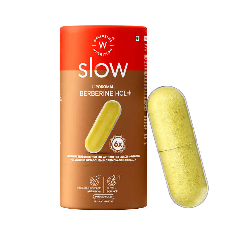 Wellbeing Nutrition Slow Liposomal Berberine HCL | 1100 mg | High Strength Wellbeing Nutrition Slow Liposomal Berberine HCL | 1100 mg | High Strength
