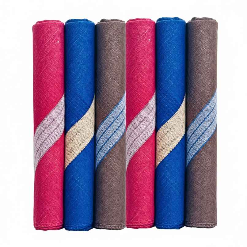 Royal Mart Men's Striped Cotton Handkerchief | Assorted