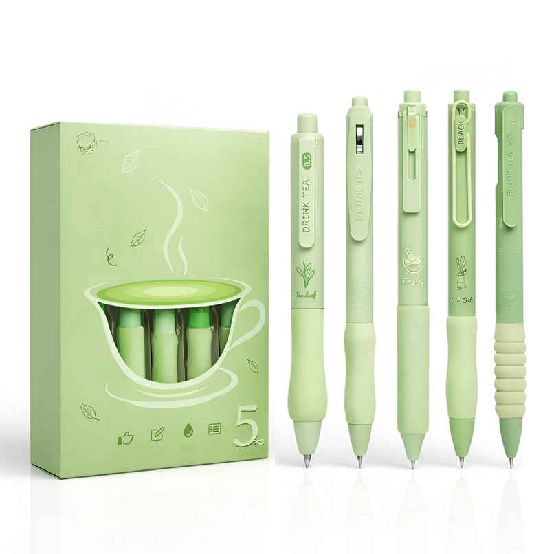 Toyshine 0.5mm Gel Pen | Soft Grip Smooth Writing Pens | Green