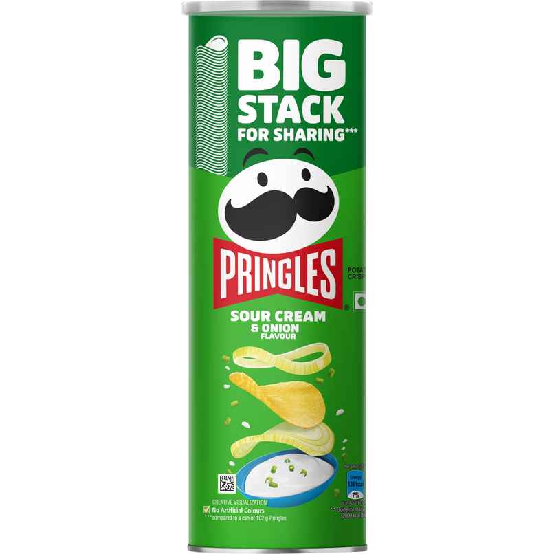 Pringles Potato Chips Sour Cream & Onion Flavour