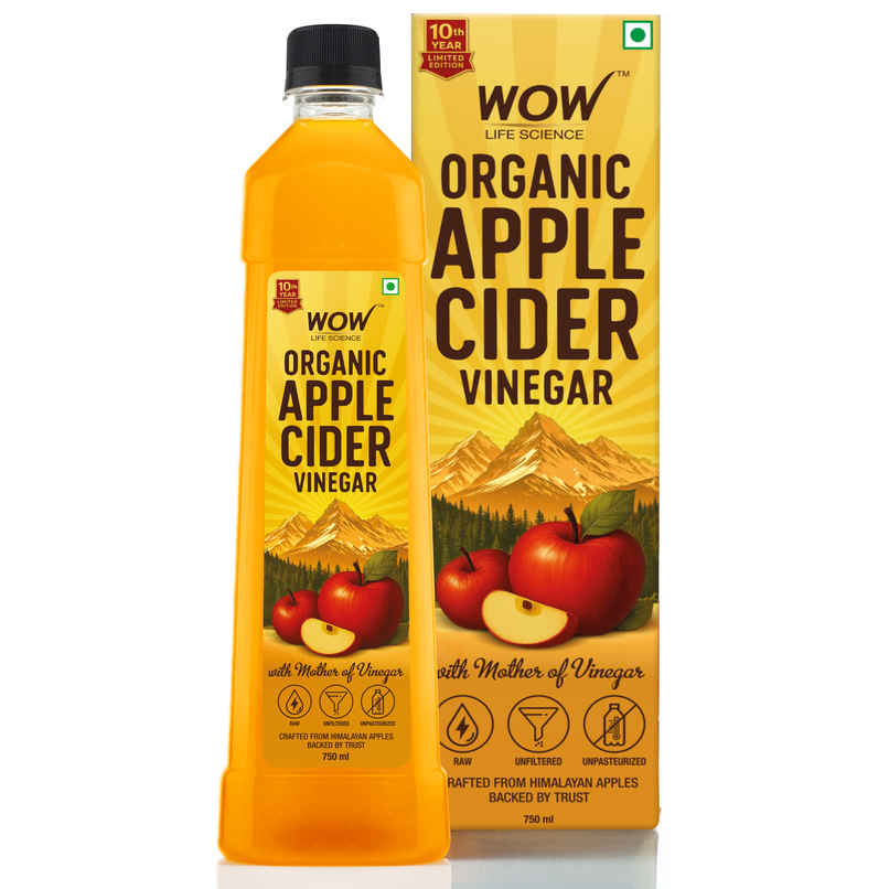 Wow Life Science Organic Apple Cider Vinegar with Mother Vinegar