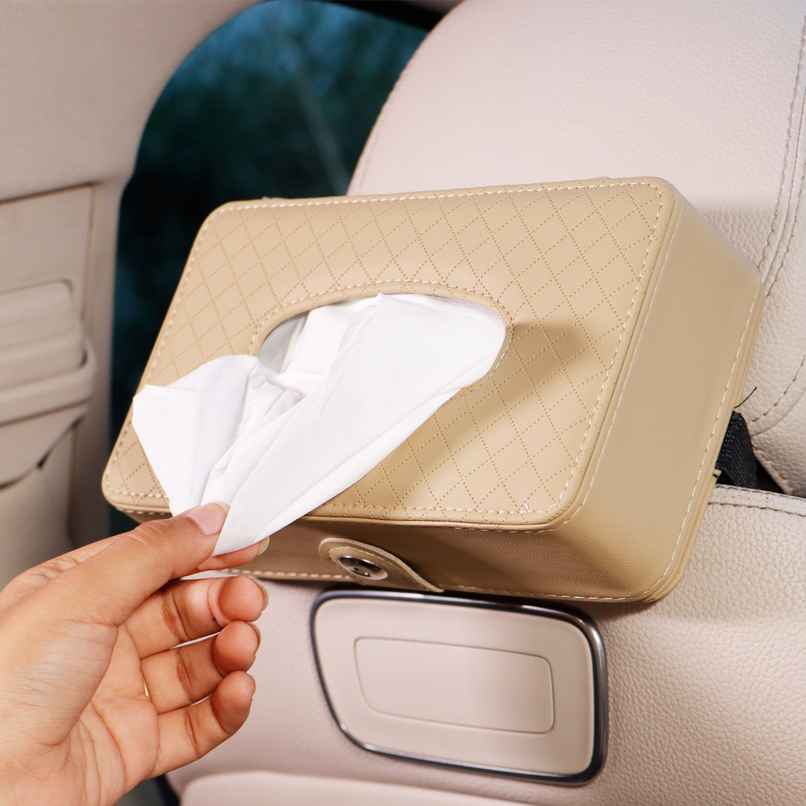 Robustt Plastic Tissue Holder | Beige Robustt Plastic Tissue Holder | Beige