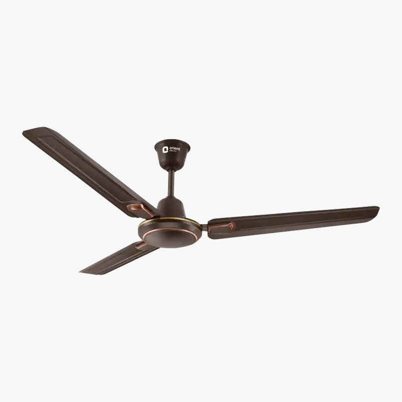 Orient Electric's Pacific Air Deco 1200mm 3 Blade 350RPM Ceiling Fan, BEE Star Rated | Smoke Brown