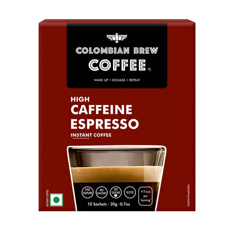 Colombian Brew High Caffeine Instant Coffee | 10 Sachets