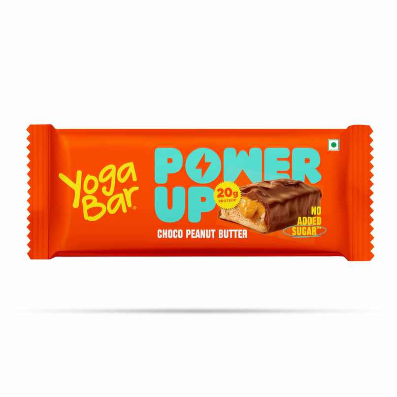 Yoga Bar Power Up 20g Protein Bar,No Added Sugar,High Protein Blend-Whey Protein Concentrate