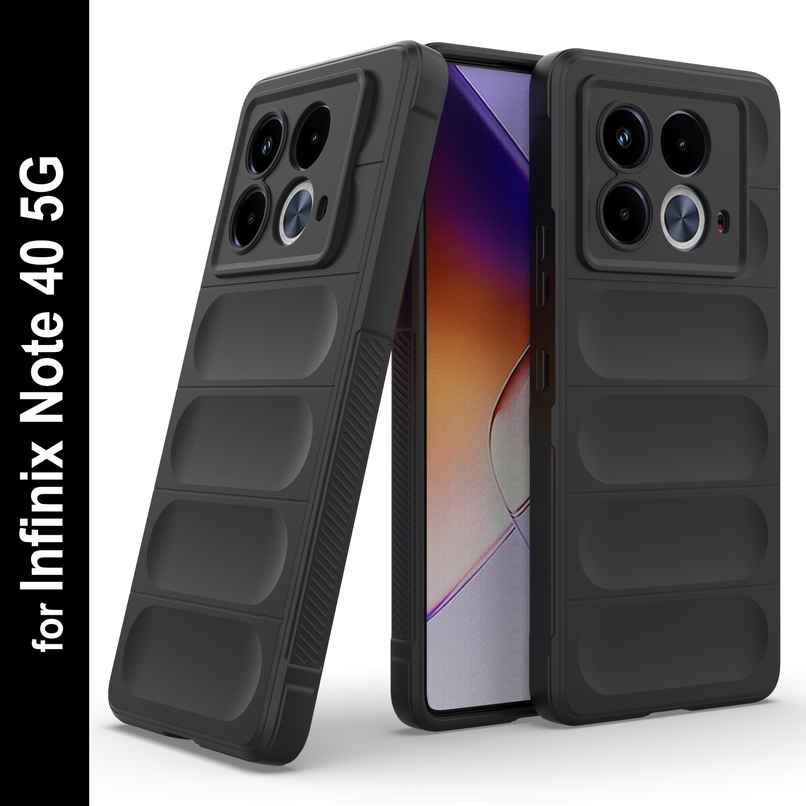 Zapcase Back Cover for Infinix Note 40 5G | Magic-Black