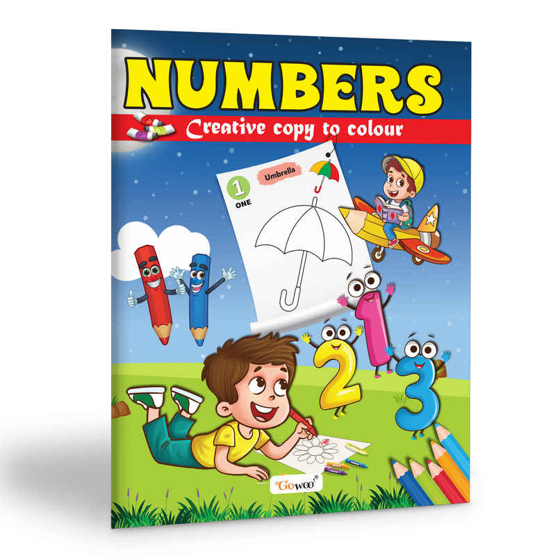 Numbers-Creative Copy To Colour | Learning Through Coloring | Children First Colouring Book