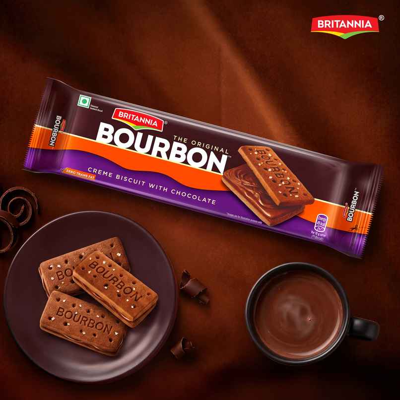 Britannia The Original Bourbon | Creme Biscuit with Chocolate | Chocolatey Indulgence in every layer Britannia The Original Bourbon | Creme Biscuit with Chocolate | Chocolatey Indulgence in every layer