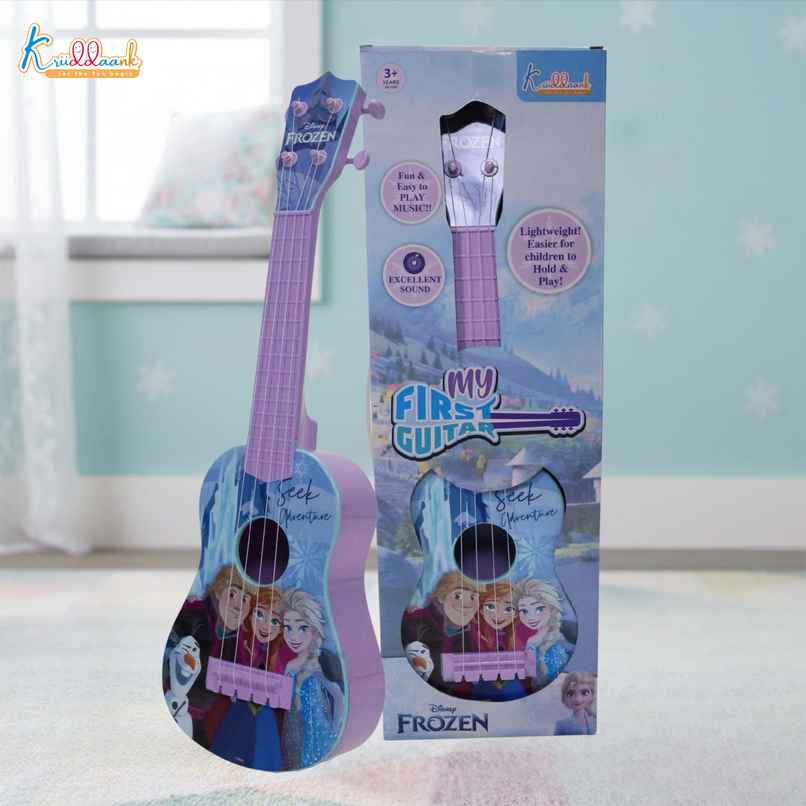 Kriiddaank Frozen Big Guitar, 4 Strings - 23 Inch; 58 cm, Early Music Learning and Development Toy Kriiddaank Frozen Big Guitar, 4 Strings - 23 Inch; 58 cm, Early Music Learning and Development Toy