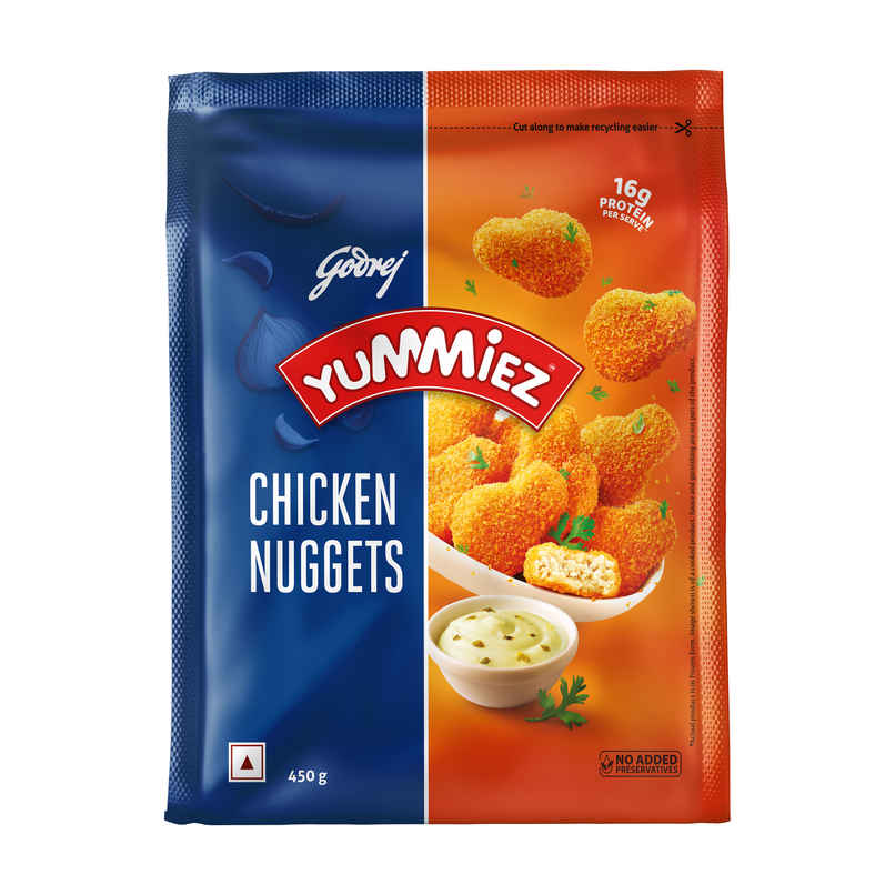Godrej Yummiez Chicken Nuggets | Frozen Snack | 16g Protein