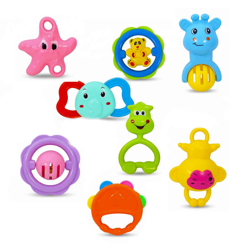 Toyshine Rattle Set - 8-Piece for Newborns - Colorful & Engaging Toyshine Rattle Set - 8-Piece for Newborns - Colorful & Engaging