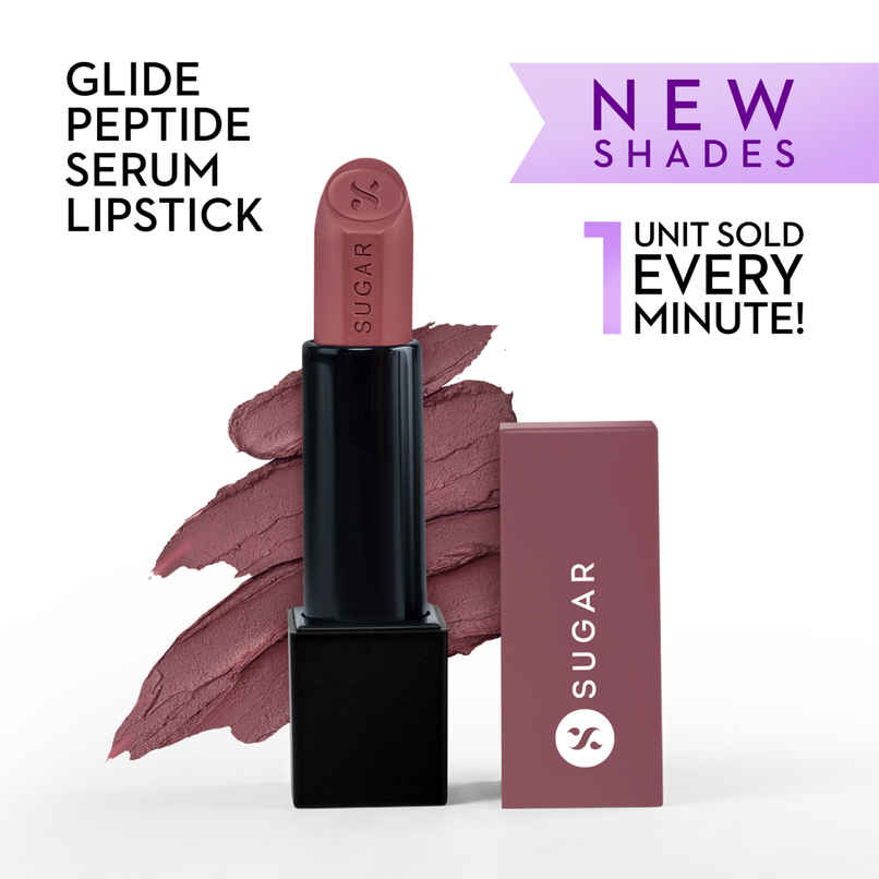 SUGAR Cosmetics Glide Peptide Serum Lipstick | 11 Malta Mauve SUGAR Cosmetics Glide Peptide Serum Lipstick | 11 Malta Mauve