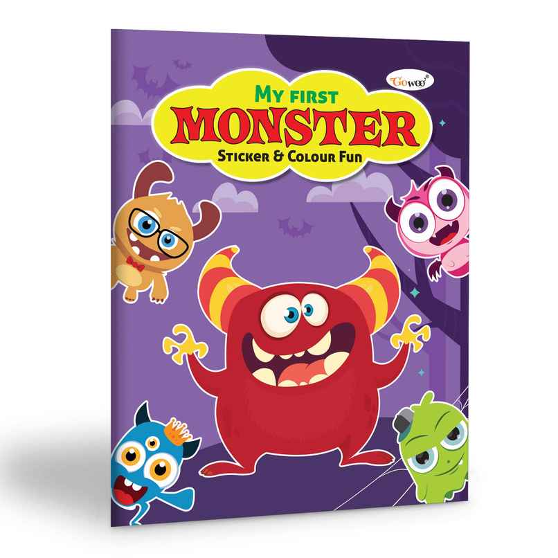 My First Monster Sticker and Colour Fun - Children Fun Coloring Book, Educational Art Coloring Book
