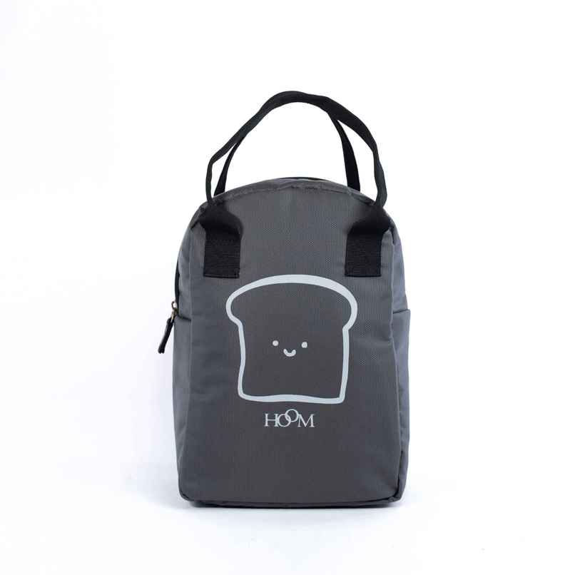 HOOM Metpet Aluminium Insulation Lunch Bag Solid Color with Quote | Grey- 8 L HOOM Metpet Aluminium Insulation Lunch Bag Solid Color with Quote | Grey- 8 L
