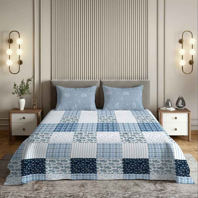 Dream Living 135 GSM King Bedsheet Set |275 x 275 cm| With 2 Pillow Covers