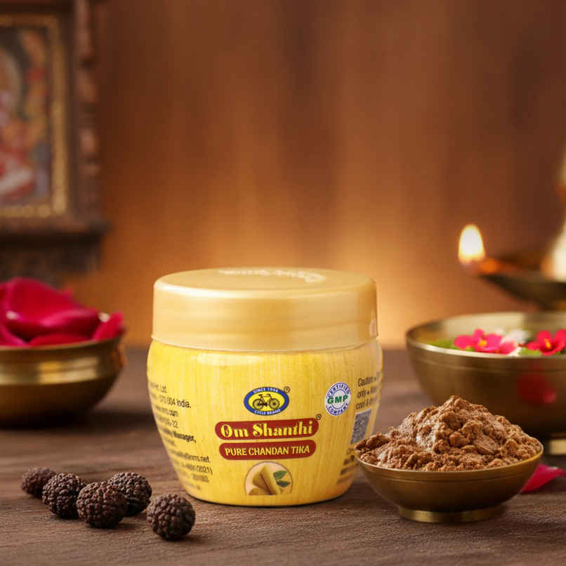 Pure Om Shanthi Chandan Tika | Pure Sandalwood Paste | Cycle