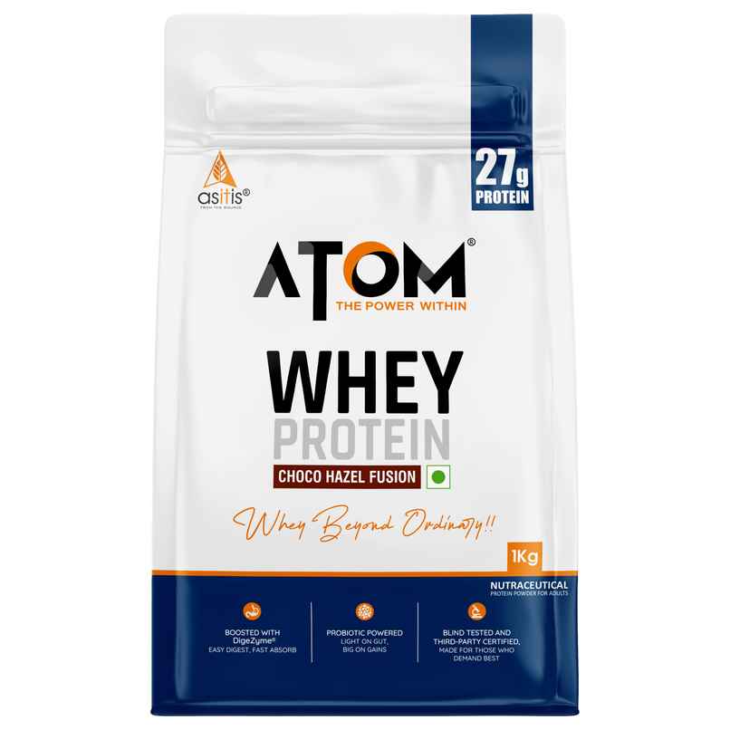 AS-IT-IS Nutrition ATOM Whey Protein with DigeZyme 1kg | Choco Hazel Fusion AS-IT-IS Nutrition ATOM Whey Protein with DigeZyme 1kg | Choco Hazel Fusion