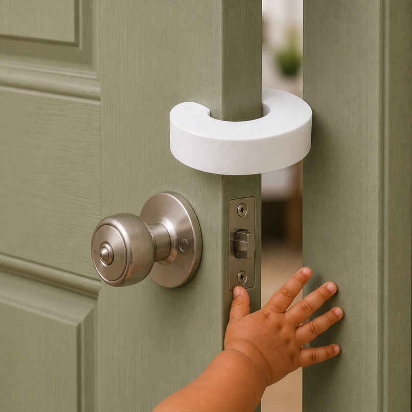 BabyPro Door Stopper Guard | U-Shape | White BabyPro Door Stopper Guard | U-Shape | White