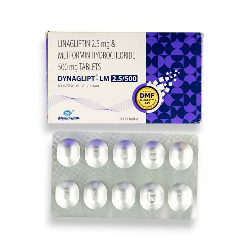 Dynaglipt-LM 2.5/500mg Tablet