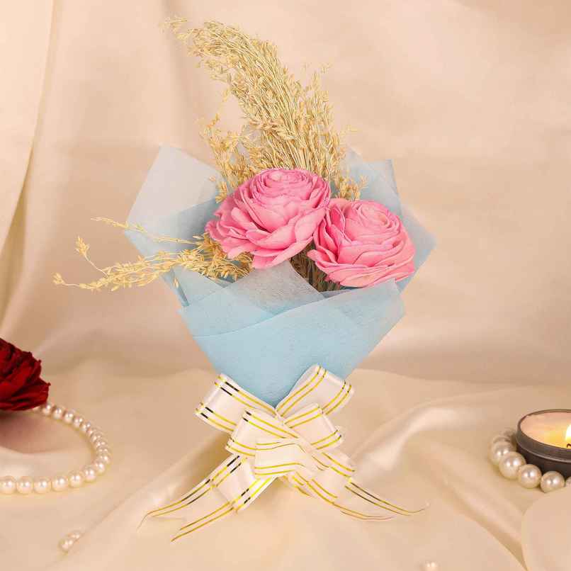 The Pink Symphony Natural Dried Flower Bouquet | Eternal Blooms The Pink Symphony Natural Dried Flower Bouquet | Eternal Blooms