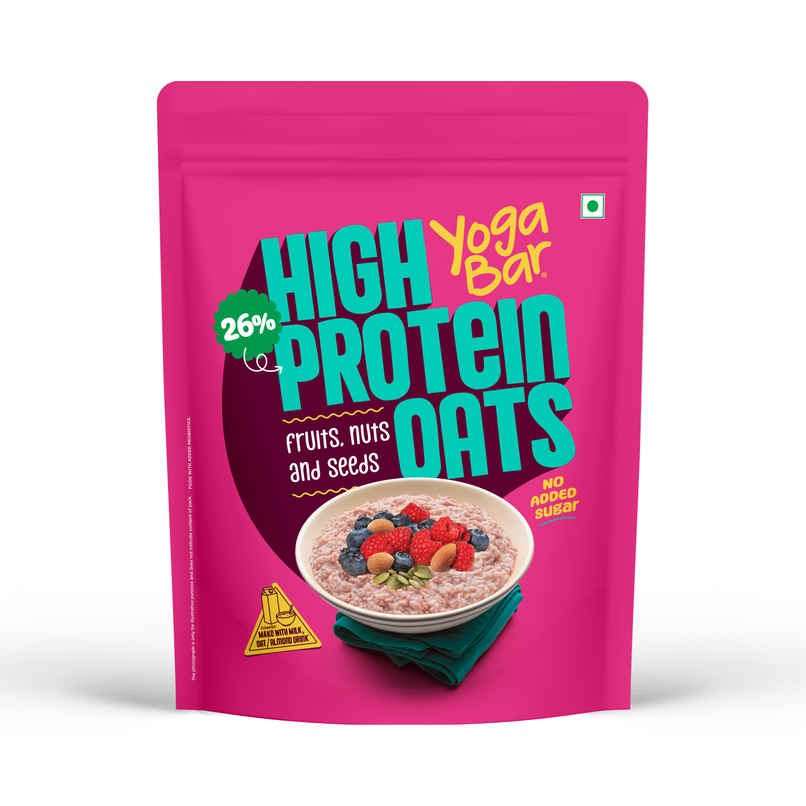 Yoga Bar 26g High Protein Oats | Fruits Nuts & Seeds | No Refined Sugar