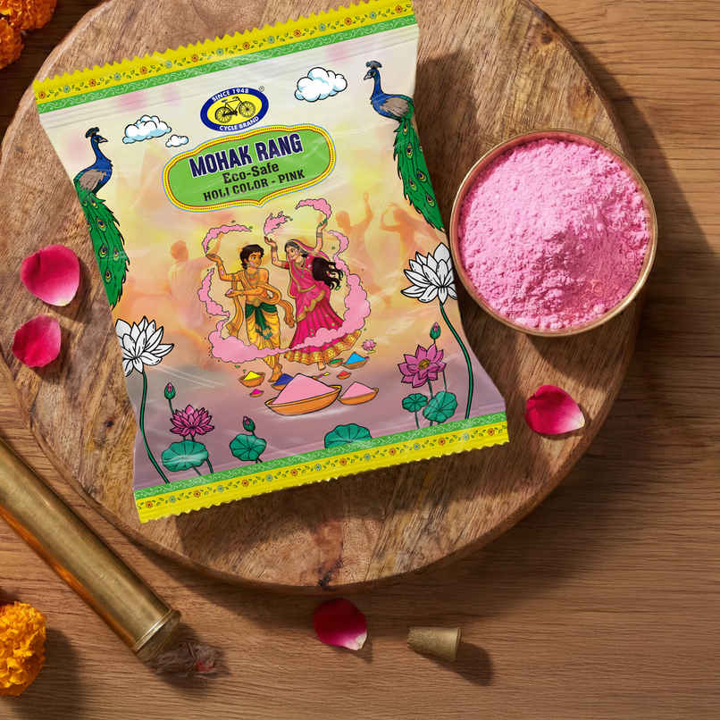 Mohak Rang Eco-Safe Holi Colour | Pink | Cycle