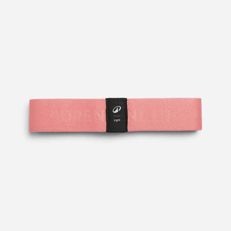 Decathlon Domyos Fabric Glute Light Resistance Band | Pink | 10 Kg Decathlon Domyos Fabric Glute Light Resistance Band | Pink | 10 Kg