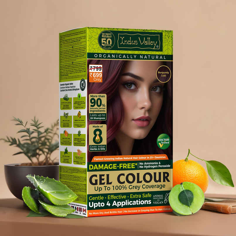 Indus Valley Cosmetics Hair Colour for Women & Men | Ammonia & PPD Free | Burgundy Indus Valley Cosmetics Hair Colour for Women & Men | Ammonia & PPD Free | Burgundy