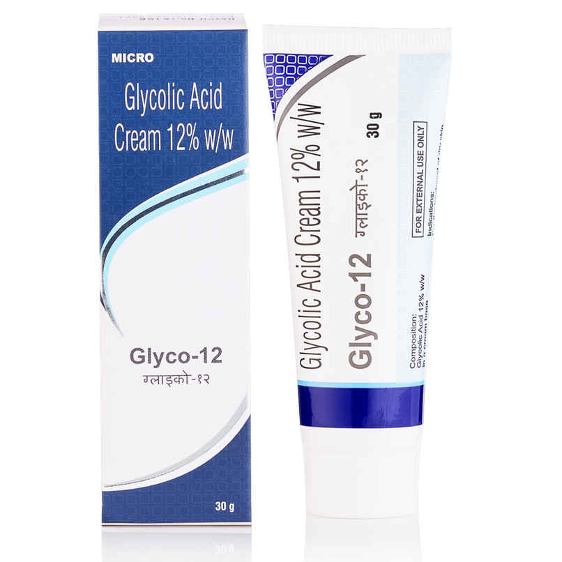 Glyco 12 Glycolic Acid 12% Cream for Pigmentation, Dark Spots, Acne Marks & Uneven Skin Tone