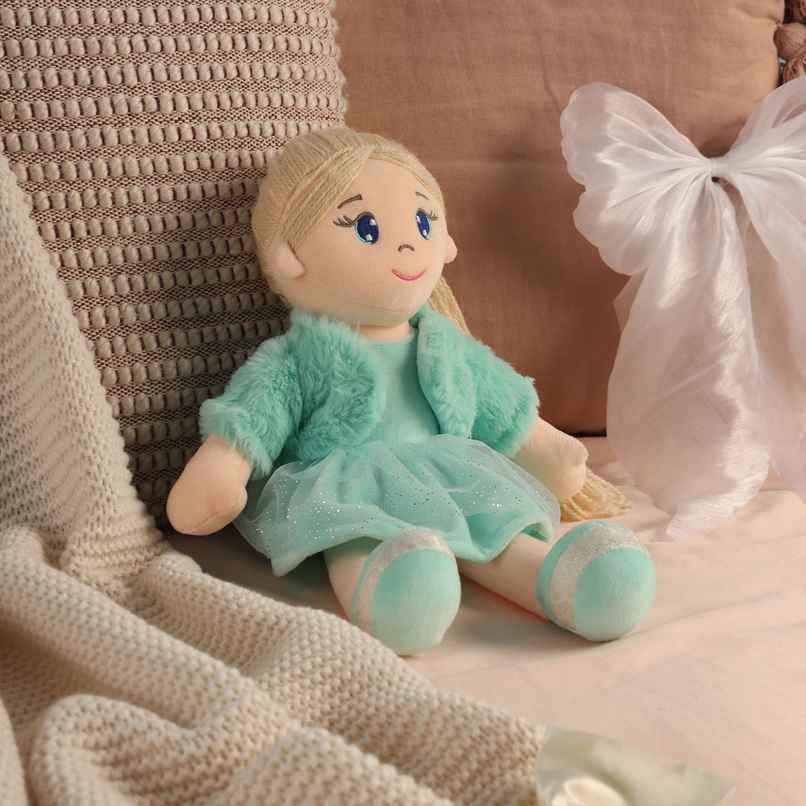 Mirada Green Jacket Bella Doll Soft Toy- 42Cm Mirada Green Jacket Bella Doll Soft Toy- 42Cm