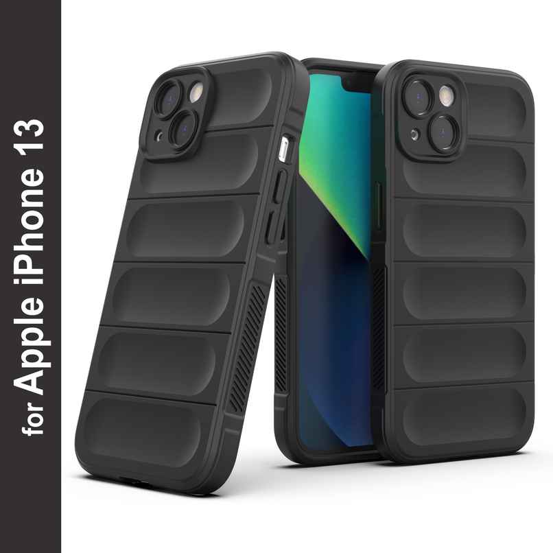 Zapcase Back Cover For Apple Iphone 13 (Magic-Black)