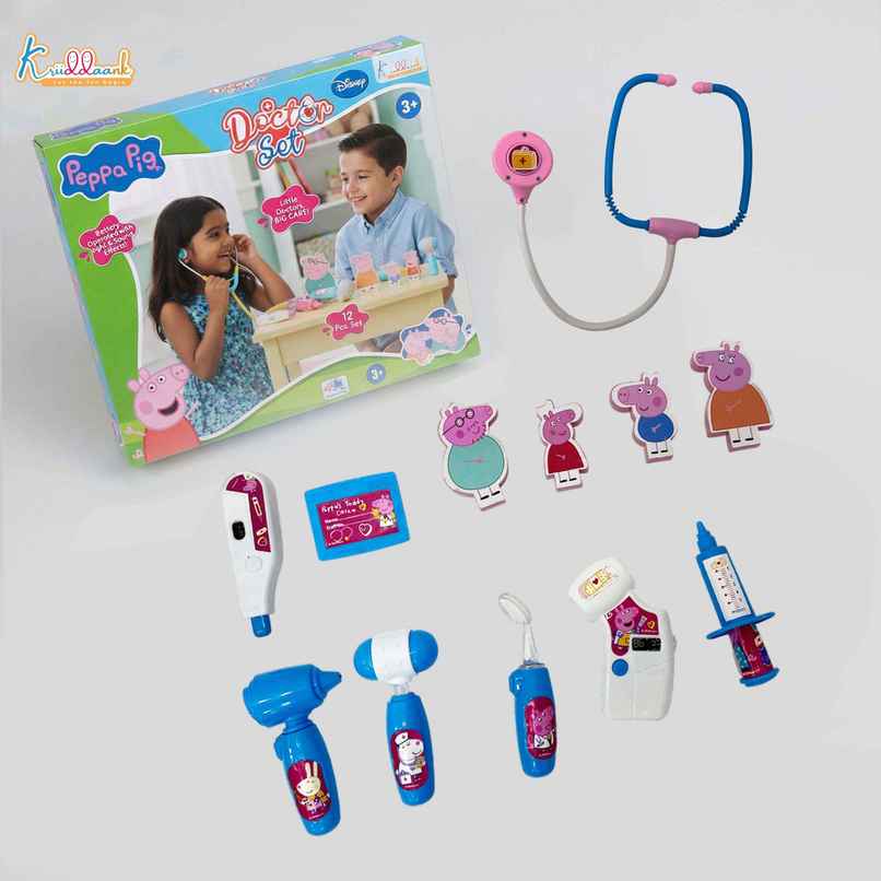 Kriiddaank Peppa Pig Medical Playset, 2D Family Figure Fun Pacj, Doctor Playset for Kids - 12 Pcs Kriiddaank Peppa Pig Medical Playset, 2D Family Figure Fun Pacj, Doctor Playset for Kids - 12 Pcs