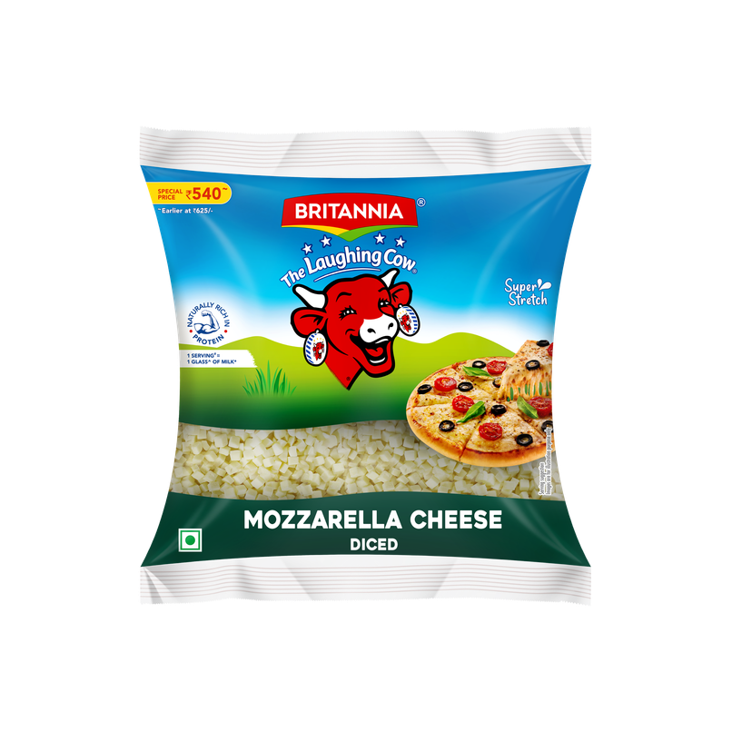 Britannia Laughing Cow Diced Mozzarella Cheese