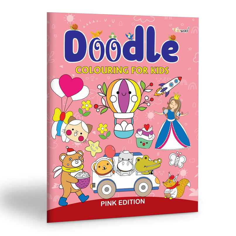 Doodle Colouring for Kids - Pink Edition - Easy Coloring Book | Coloring Book for Toddlers
